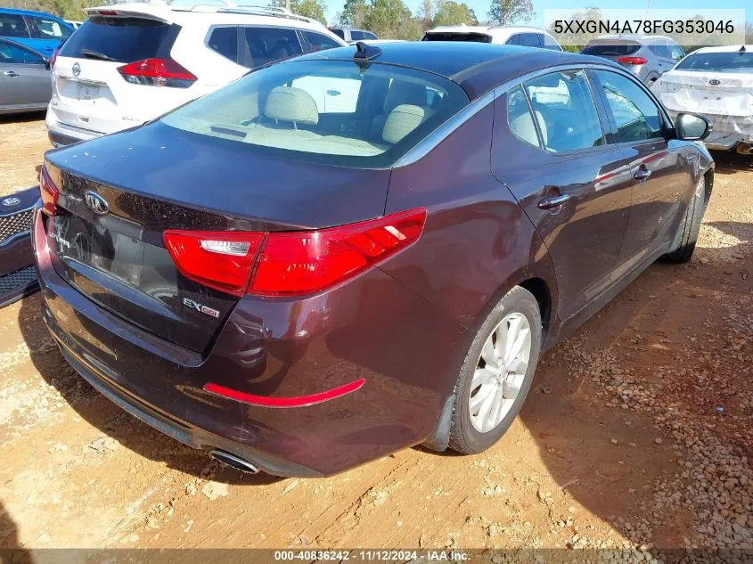 2015 Kia Optima Ex VIN: 5XXGN4A78FG353046 Lot: 40836242