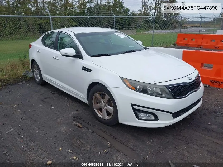 2015 Kia Optima Lx VIN: 5XXGM4A75FG447890 Lot: 40839599