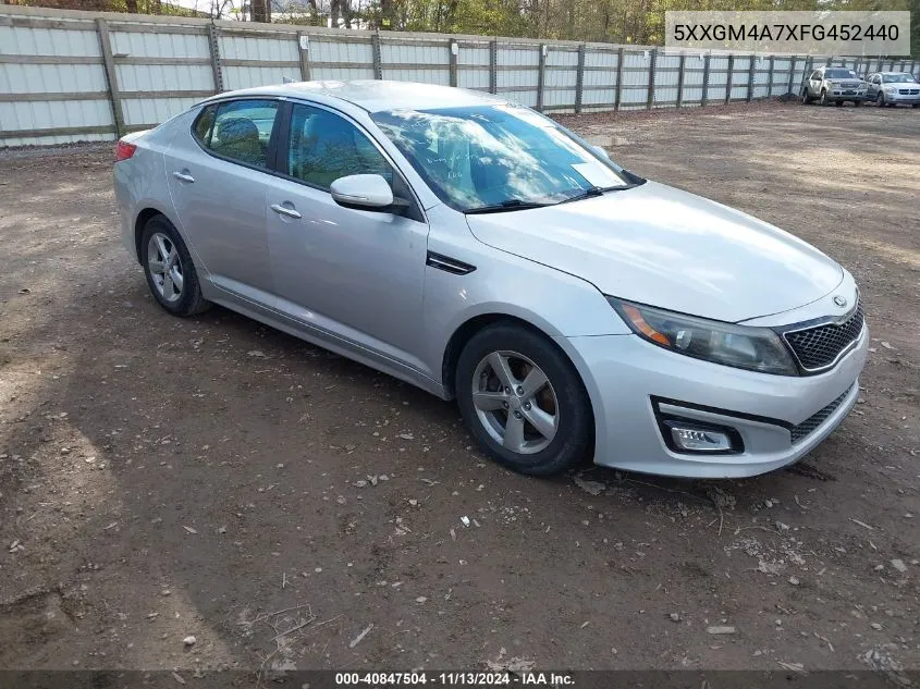 2015 Kia Optima Lx VIN: 5XXGM4A7XFG452440 Lot: 40847504