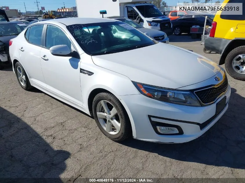 2015 Kia Optima Lx VIN: KNAGM4A79F5633918 Lot: 40849176