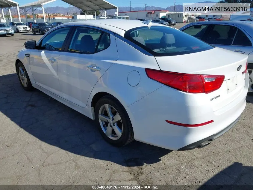 2015 Kia Optima Lx VIN: KNAGM4A79F5633918 Lot: 40849176