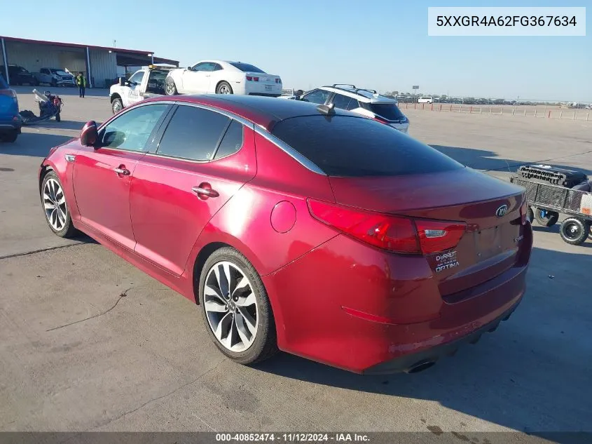 2015 Kia Optima Sx Turbo VIN: 5XXGR4A62FG367634 Lot: 40852474