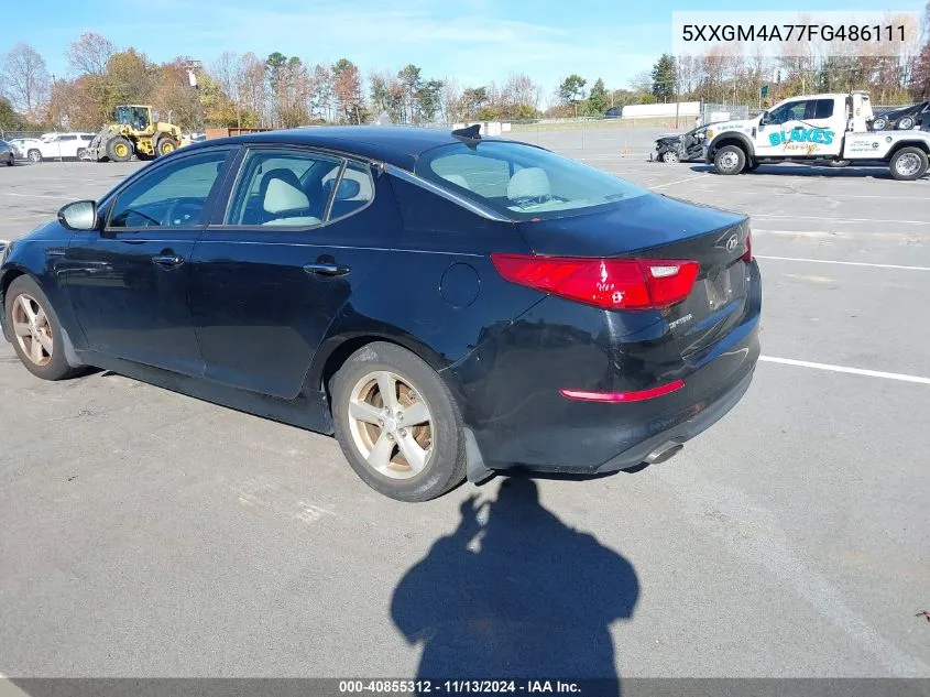 2015 Kia Optima Lx VIN: 5XXGM4A77FG486111 Lot: 40855312