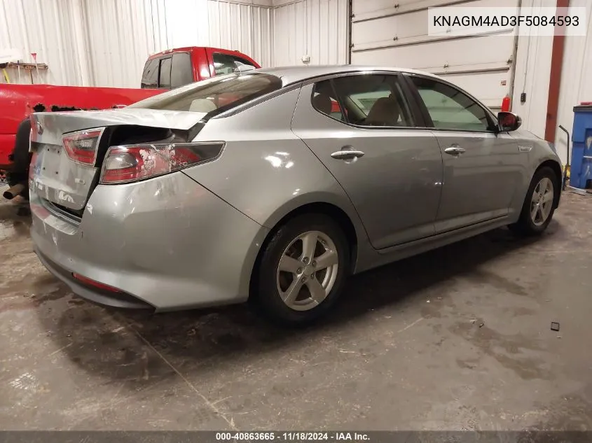 2015 Kia Optima Hybrid VIN: KNAGM4AD3F5084593 Lot: 40863665