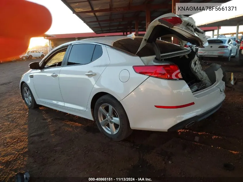 2015 Kia Optima Lx VIN: KNAGM4A78F5661371 Lot: 40865151