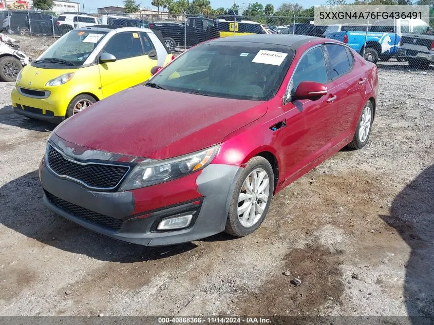 2015 Kia Optima Ex VIN: 5XXGN4A76FG436491 Lot: 40868366