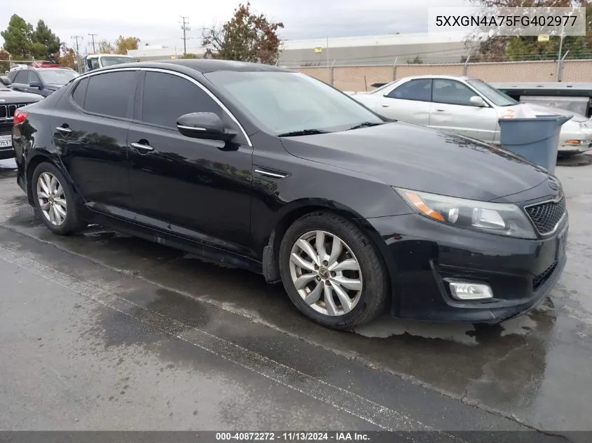 2015 Kia Optima Ex VIN: 5XXGN4A75FG402977 Lot: 40872272