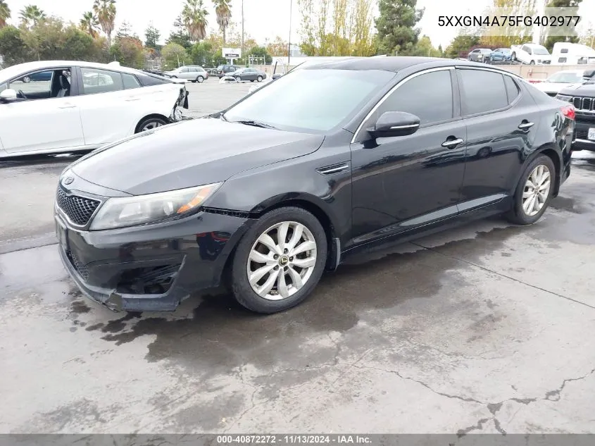 2015 Kia Optima Ex VIN: 5XXGN4A75FG402977 Lot: 40872272