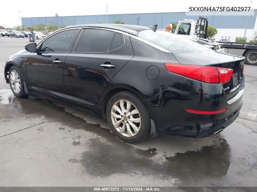 2015 Kia Optima Ex VIN: 5XXGN4A75FG402977 Lot: 40872272