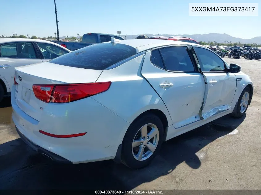 2015 Kia Optima Lx VIN: 5XXGM4A73FG373417 Lot: 40873849