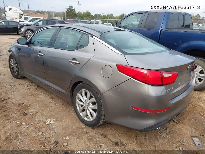 2015 Kia Optima Ex VIN: 5XXGN4A70FG351713 Lot: 40876422