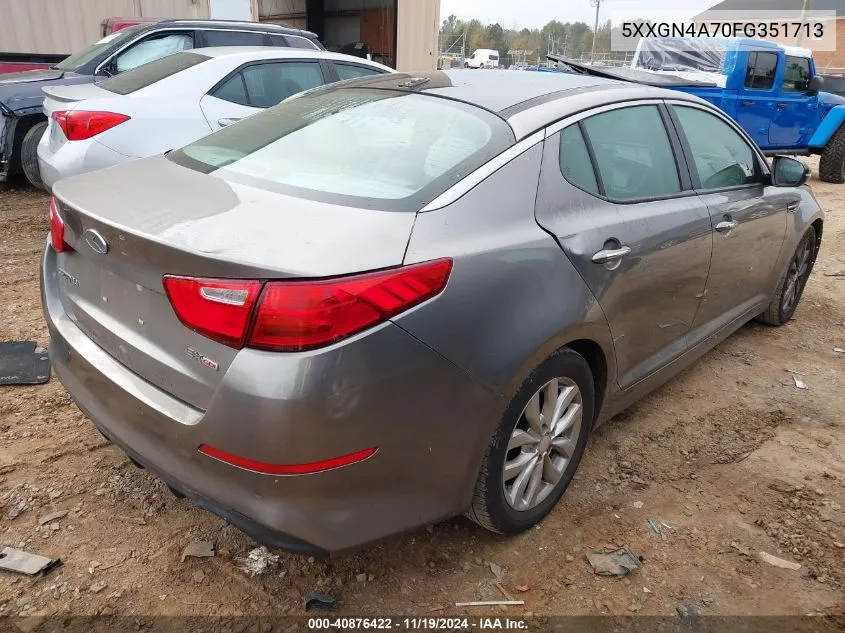 2015 Kia Optima Ex VIN: 5XXGN4A70FG351713 Lot: 40876422