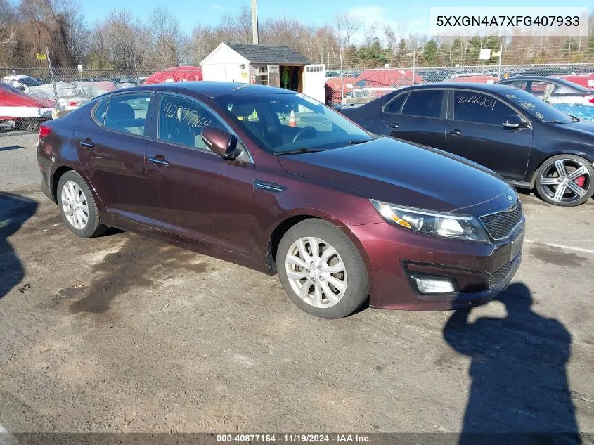 2015 Kia Optima Ex VIN: 5XXGN4A7XFG407933 Lot: 40877164