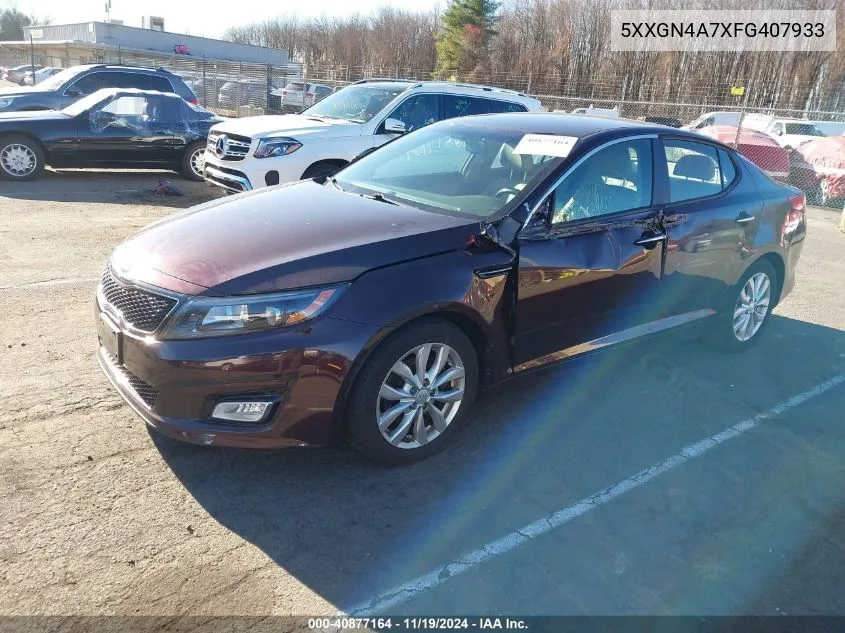 2015 Kia Optima Ex VIN: 5XXGN4A7XFG407933 Lot: 40877164