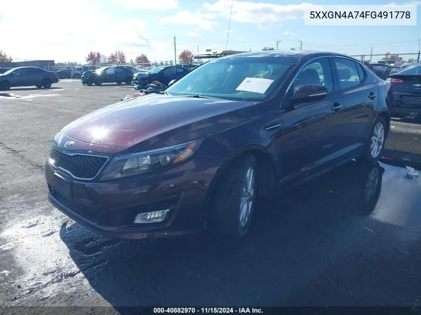 2015 Kia Optima Ex VIN: 5XXGN4A74FG491778 Lot: 40882970