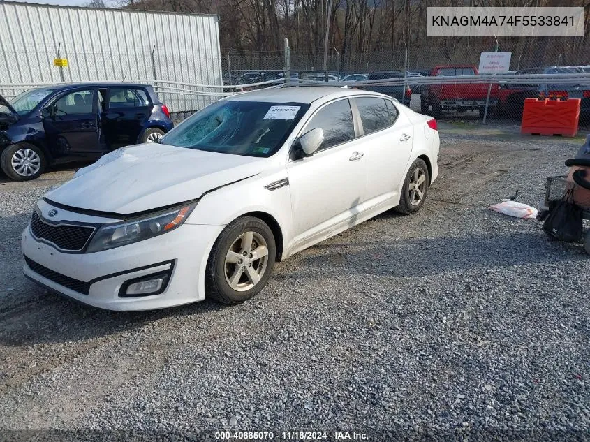 2015 Kia Optima Lx VIN: KNAGM4A74F5533841 Lot: 40885070