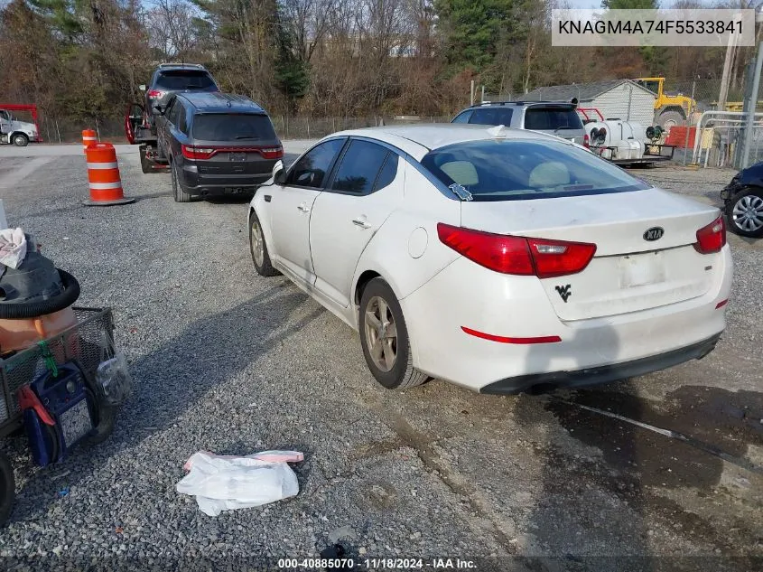 2015 Kia Optima Lx VIN: KNAGM4A74F5533841 Lot: 40885070