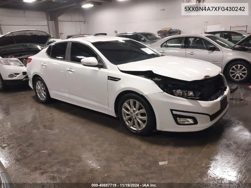 2015 Kia Optima Ex VIN: 5XXGN4A7XFG430242 Lot: 40887719