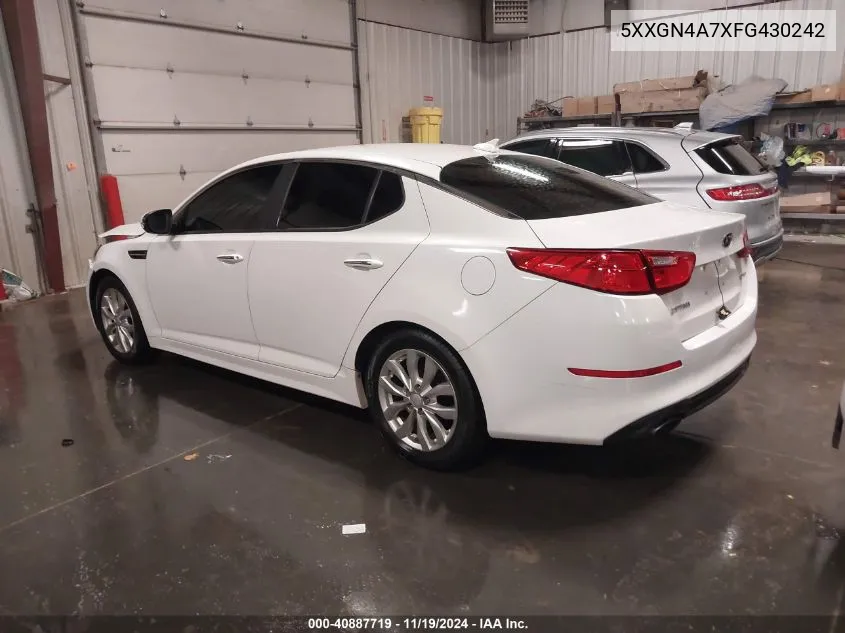 2015 Kia Optima Ex VIN: 5XXGN4A7XFG430242 Lot: 40887719