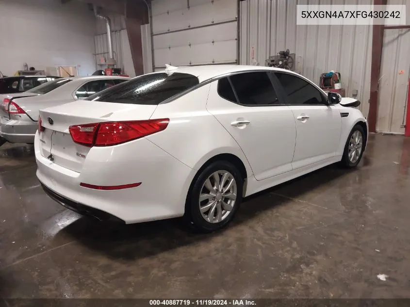 2015 Kia Optima Ex VIN: 5XXGN4A7XFG430242 Lot: 40887719