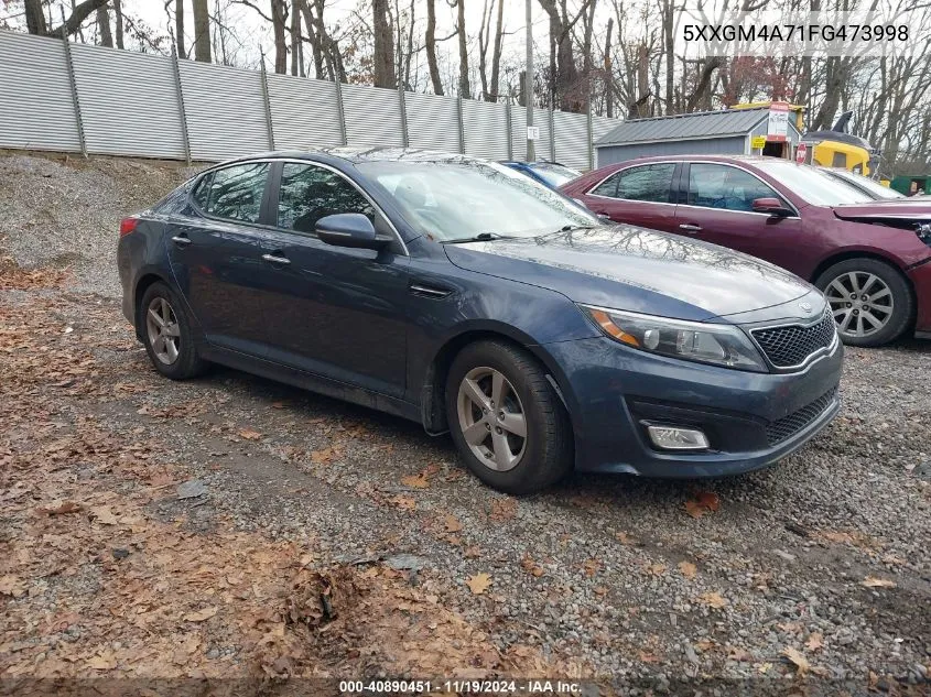 2015 Kia Optima Lx VIN: 5XXGM4A71FG473998 Lot: 40890451