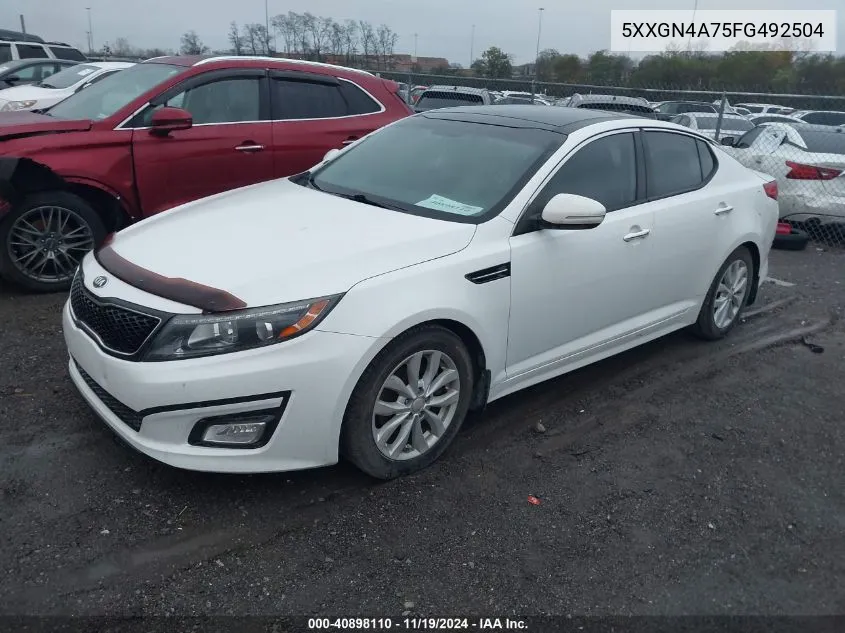 2015 Kia Optima Ex VIN: 5XXGN4A75FG492504 Lot: 40898110