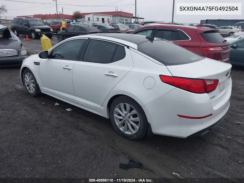 2015 Kia Optima Ex VIN: 5XXGN4A75FG492504 Lot: 40898110