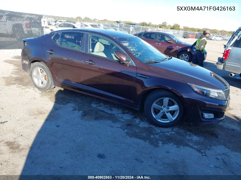 2015 Kia Optima Lx VIN: 5XXGM4A71FG426163 Lot: 40902853