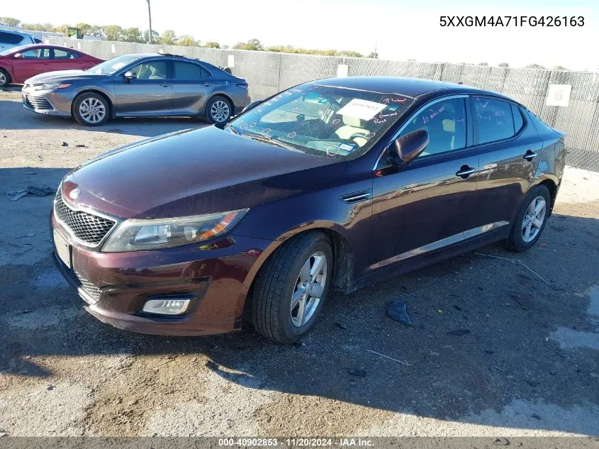 2015 Kia Optima Lx VIN: 5XXGM4A71FG426163 Lot: 40902853