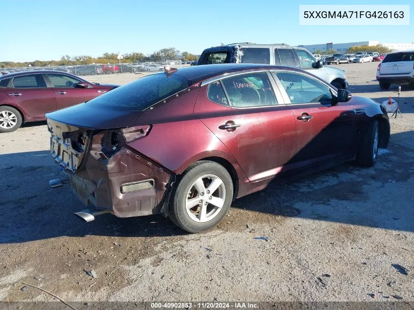 2015 Kia Optima Lx VIN: 5XXGM4A71FG426163 Lot: 40902853