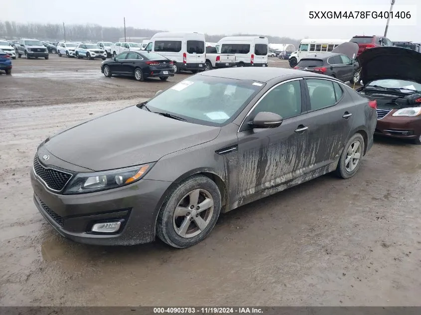 2015 Kia Optima Lx VIN: 5XXGM4A78FG401406 Lot: 40903783