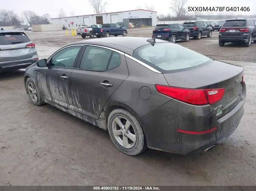 2015 Kia Optima Lx VIN: 5XXGM4A78FG401406 Lot: 40903783