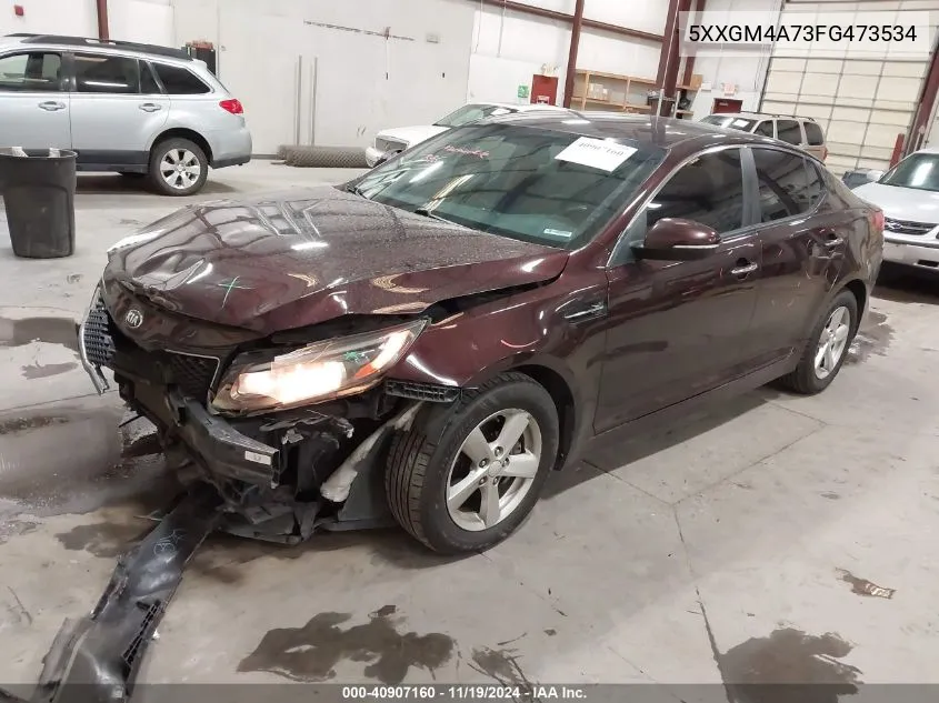 2015 Kia Optima Lx VIN: 5XXGM4A73FG473534 Lot: 40907160