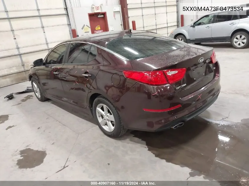 2015 Kia Optima Lx VIN: 5XXGM4A73FG473534 Lot: 40907160