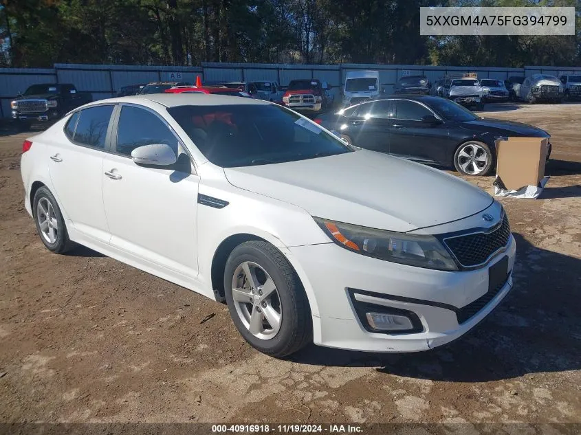 2015 Kia Optima Lx VIN: 5XXGM4A75FG394799 Lot: 40916918