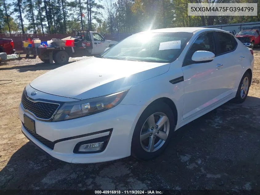 2015 Kia Optima Lx VIN: 5XXGM4A75FG394799 Lot: 40916918