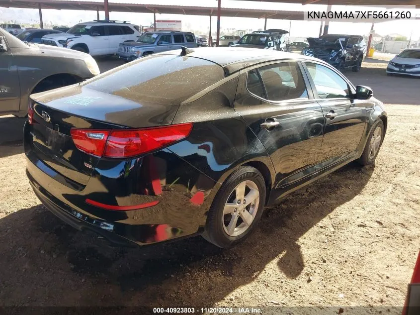 2015 Kia Optima Lx VIN: KNAGM4A7XF5661260 Lot: 40923803