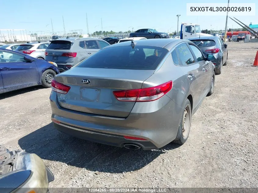 5XXGT4L30GG026819 2016 Kia Optima