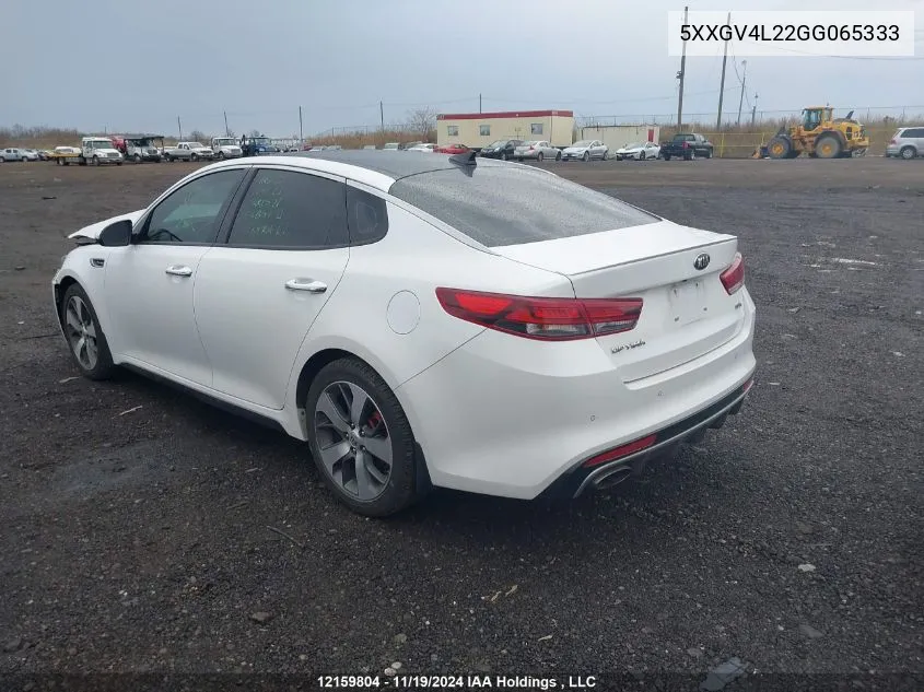 2016 Kia Optima VIN: 5XXGV4L22GG065333 Lot: 12159804