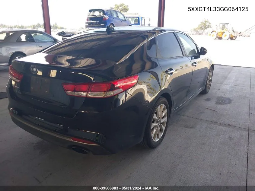 2016 Kia Optima Lx VIN: 5XXGT4L33GG064125 Lot: 39506983