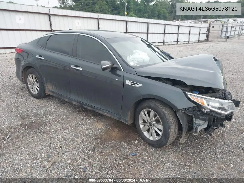 KNAGT4L36G5078120 2016 Kia Optima Lx