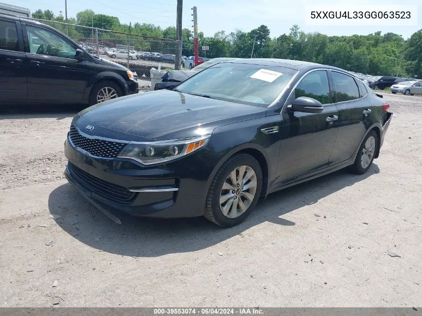 2016 Kia Optima Ex VIN: 5XXGU4L33GG063523 Lot: 39553074