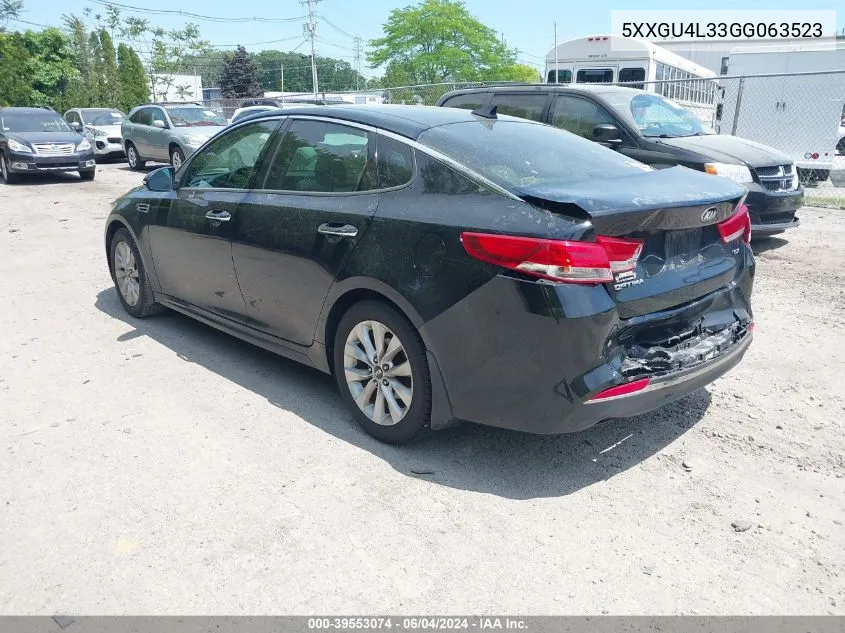 2016 Kia Optima Ex VIN: 5XXGU4L33GG063523 Lot: 39553074