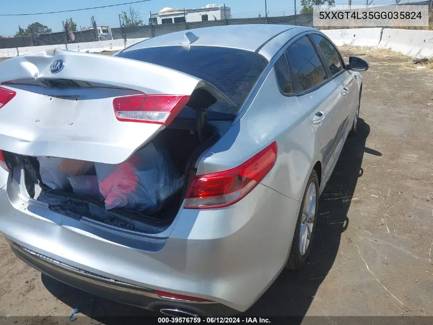 5XXGT4L35GG035824 2016 Kia Optima Lx