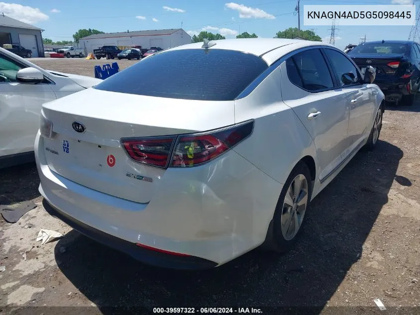 KNAGN4AD5G5098445 2016 Kia Optima Hybrid Ex