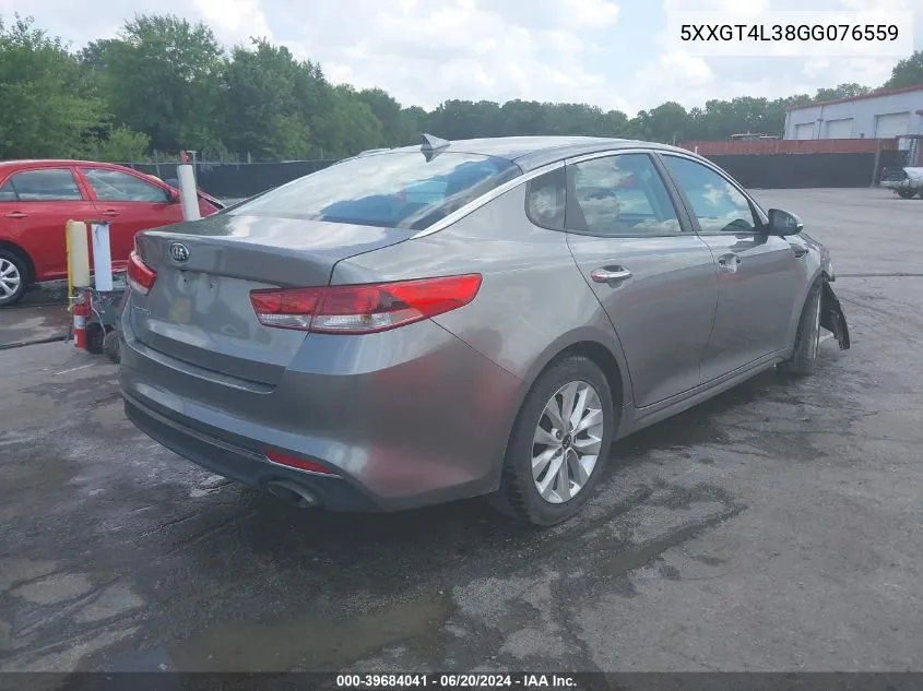 2016 Kia Optima Lx VIN: 5XXGT4L38GG076559 Lot: 39684041