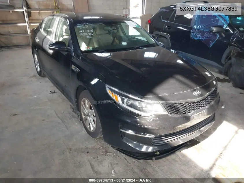 5XXGT4L38GG077839 2016 Kia Optima Lx