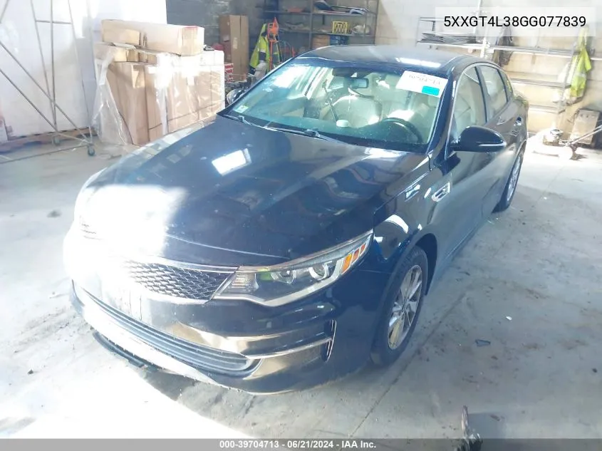 5XXGT4L38GG077839 2016 Kia Optima Lx