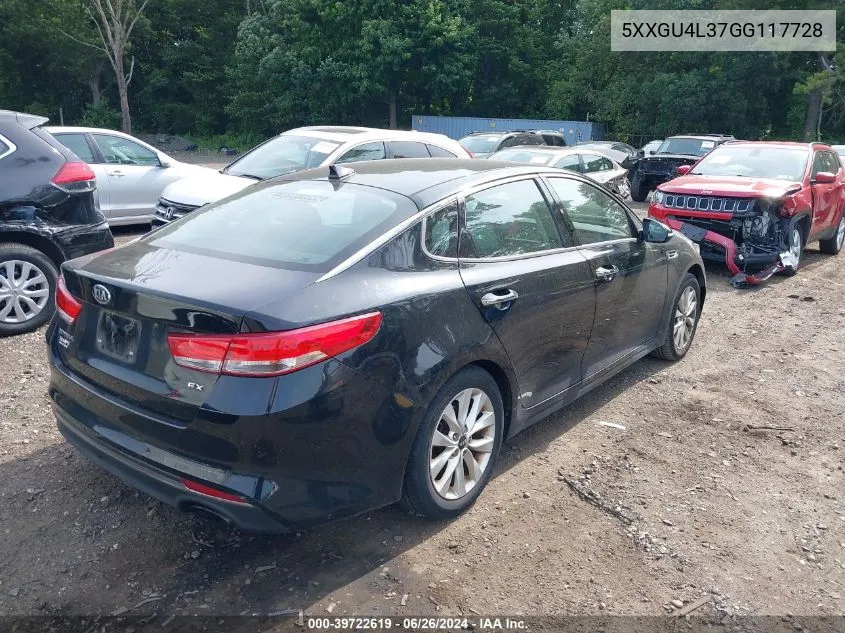 5XXGU4L37GG117728 2016 Kia Optima Ex