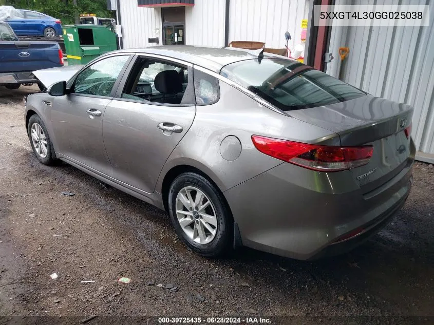 5XXGT4L30GG025038 2016 Kia Optima Lx